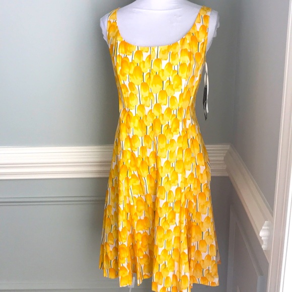 Nine West Dresses & Skirts - Nine West Yellow Tulip Dress SZ 12